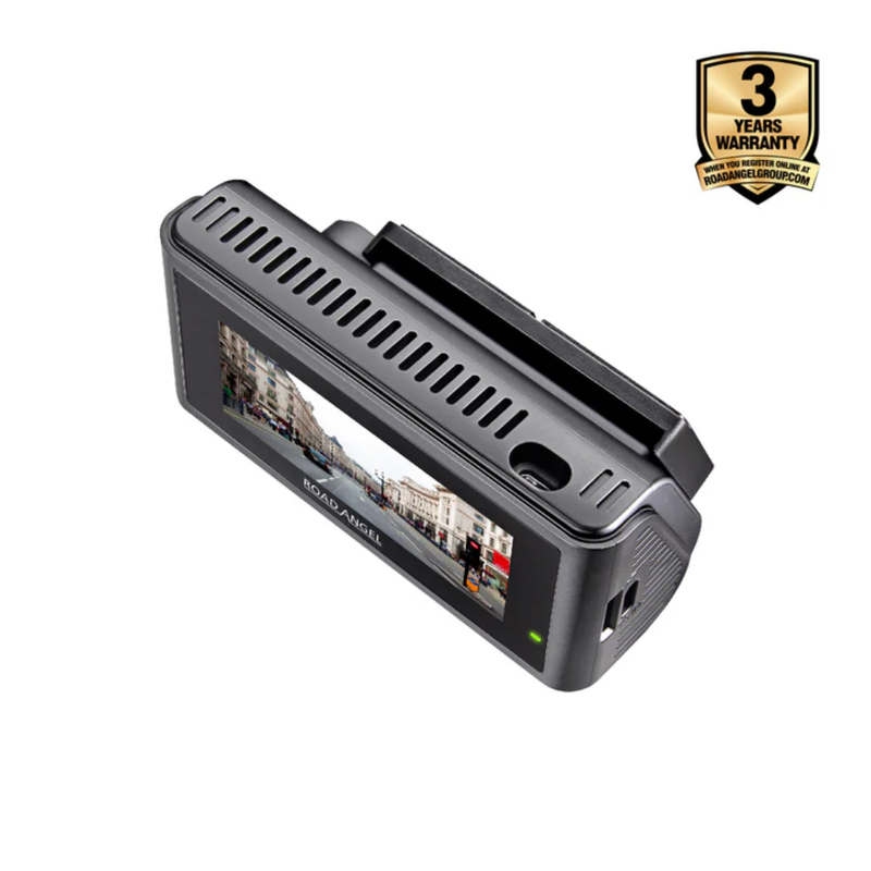 Road Angel Halo Play 4K single dash cam with 3.2 inch screen, parking mode and quick release mount