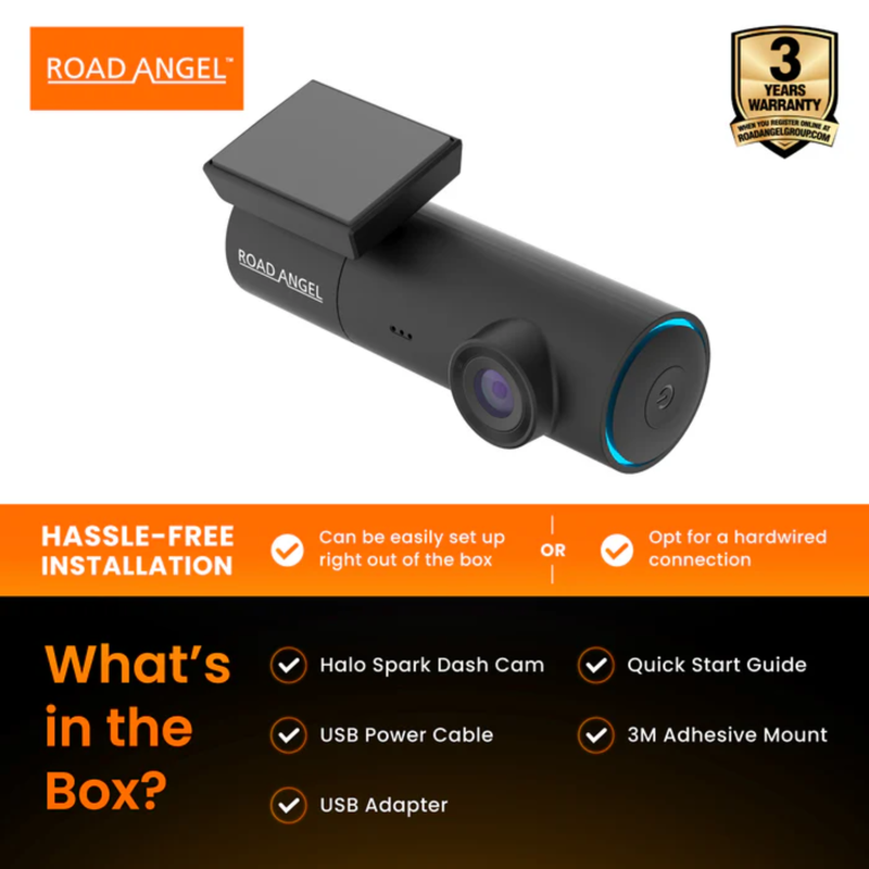 Road Angel Halo Spark 1080p Full HD Dash Cam with Parking Mode and Winter Mode