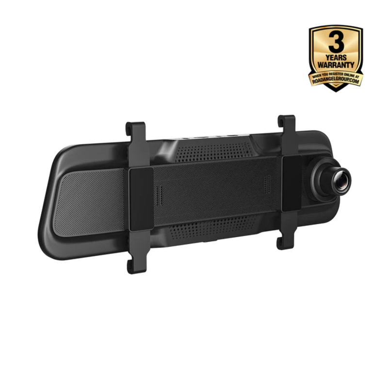 Road Angel Halo View 3 4K anti-glare mirror dash cam with 10 inch touchscreen and rear camera