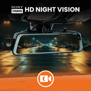 Road Angel Halo Vision 3 4K mirror dash cam with anti-glare display and rear camera