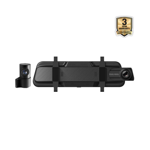 Road Angel Halo Vision 3 4K mirror dash cam with anti-glare display and rear camera