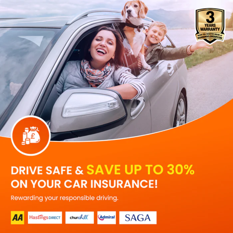 Road Angel Halo Vision 3 4K mirror dash cam with anti-glare display and rear camera