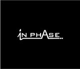 White 'IN PHASE' logo on a black background