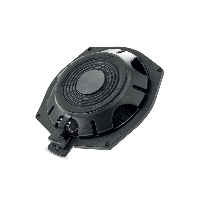 Focal ISUBBMW2 underseat 2 ohm subwoofer for BMW vehicles plug and play car audio bass upgrade system compact design