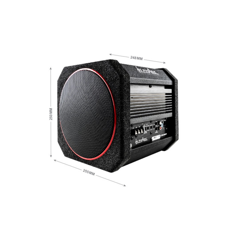 In Phase Car Audio XTB-828R 8" 300W Active Subwoofer