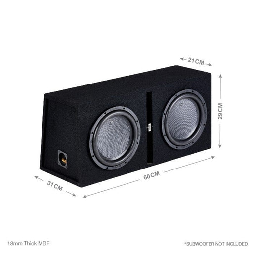 In Phase BX26XT double 6 inch ported subwoofer enclosure”