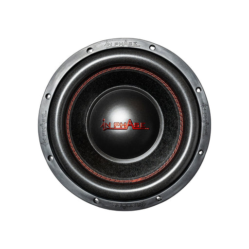 Car subwoofer XT-12D4  with 'IN PHASE' branding on a white background