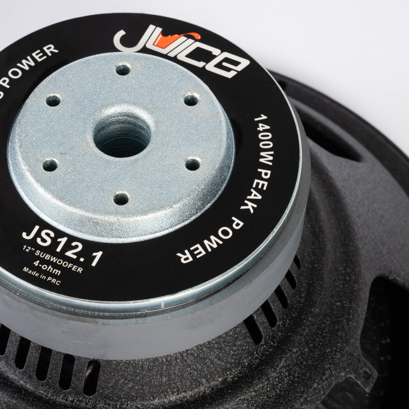 Juice Car Audio JS12 1400W 12" Single Voice Coil 4 Ohm Subwoofer Bass Driver