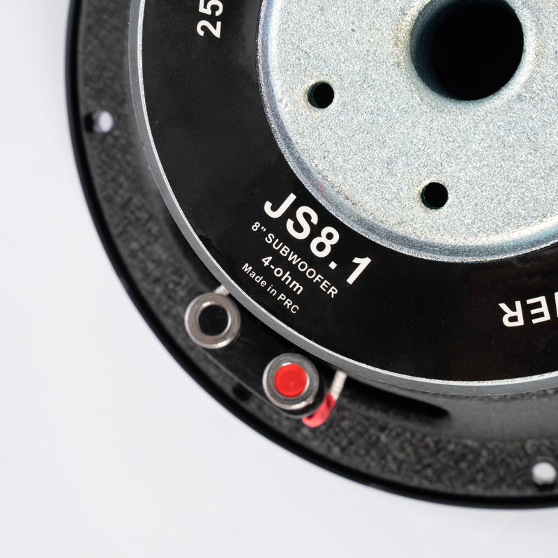 Juice Car Audio JS8 1000W 8" Single Voice Coil 4 Ohm Car Subwoofer