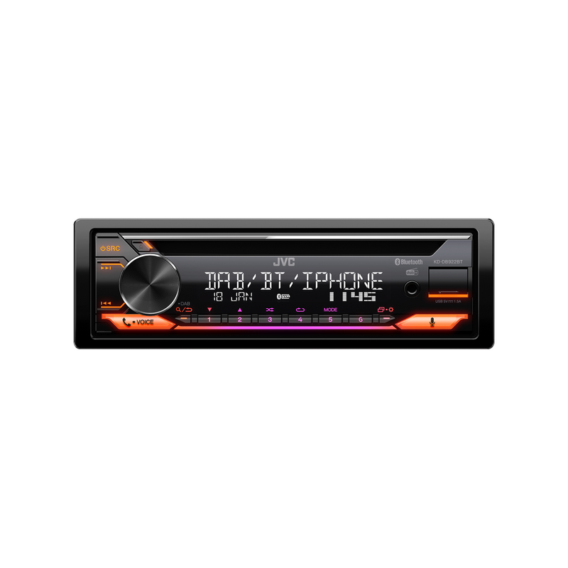 JVC KD-DB622BT 1-Din CD Receiver with Bluetooth, DAB+ Tuner & Amazon Alexa