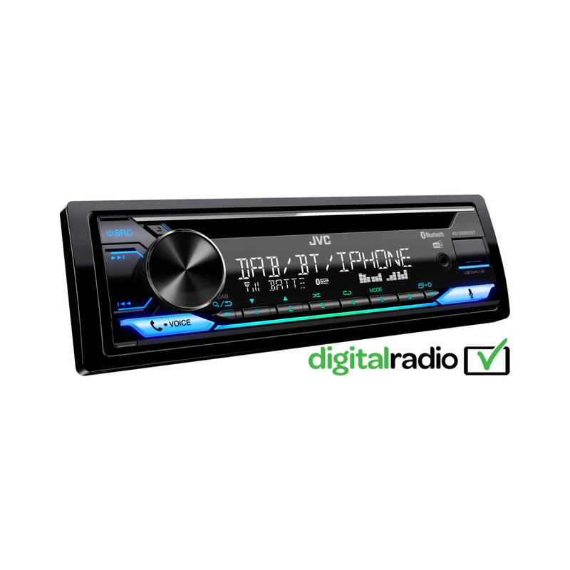 JVC KD-DB622BT 1-Din CD Receiver with Bluetooth, DAB+ Tuner & Amazon Alexa