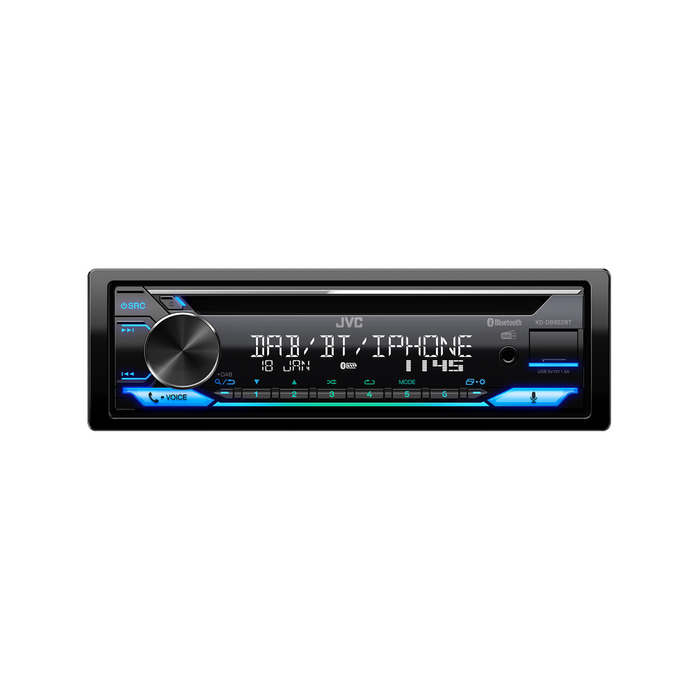 JVC KD-DB622BT 1-Din CD Receiver with Bluetooth, DAB+ Tuner & Amazon Alexa