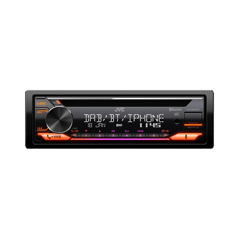 JVC KD-DB922BT 1-DIN CD-Receiver with Bluetooth, Digital DAB+ tuner & Amazon Alexa
