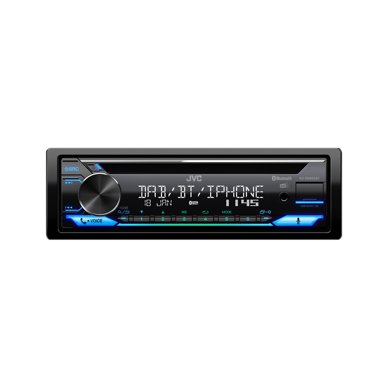 JVC KD-DB922BT 1-DIN CD-Receiver with Bluetooth, Digital DAB+ tuner & Amazon Alexa