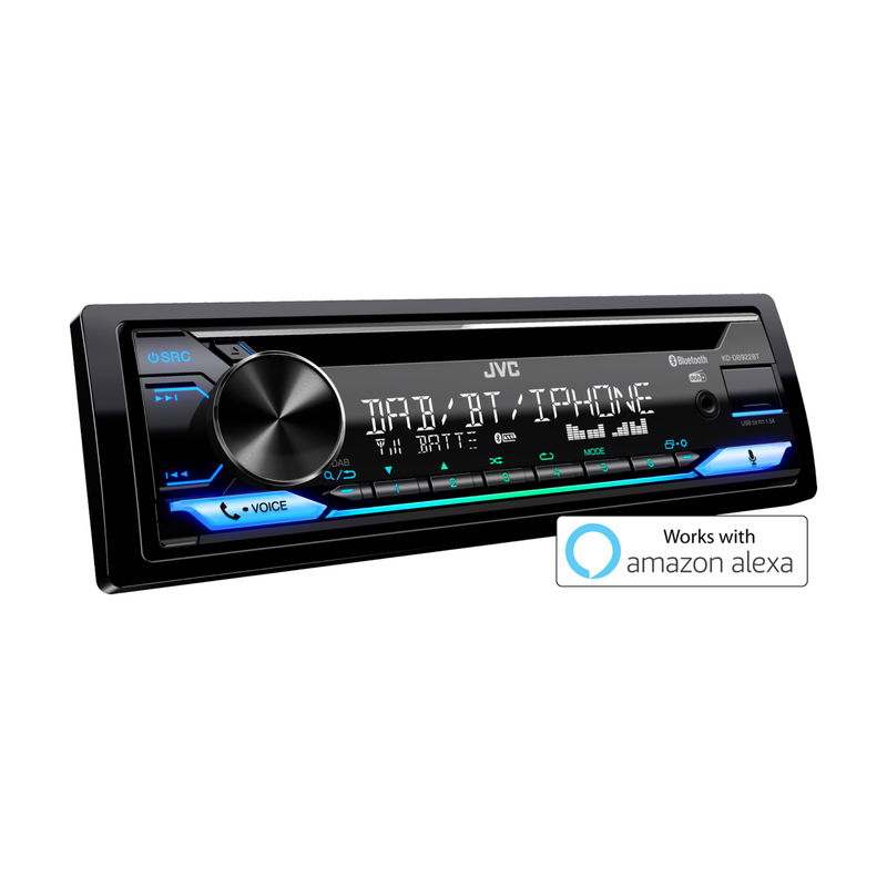 JVC KD-DB922BT 1-DIN CD-Receiver with Bluetooth, Digital DAB+ tuner & Amazon Alexa