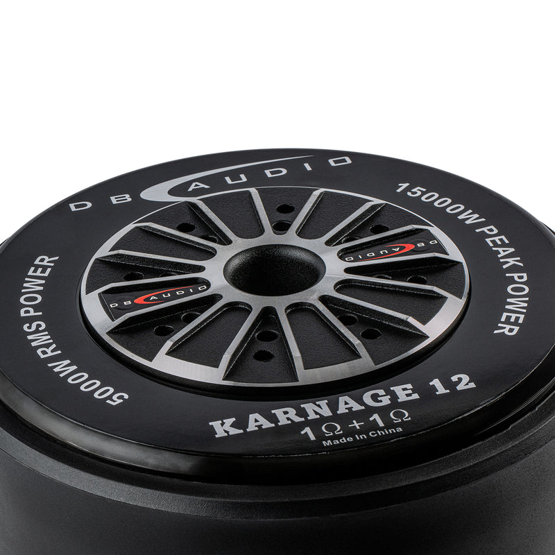 DB Audio KARNAGE 15000W 12" Dual 1 Ohm Voice Coil SPL SINGLE Subwoofer