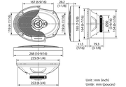 Kenwood KFC-S6976EX 6x9 inch 500W 3-way car speakers rear deck