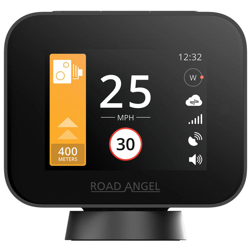Road Angel Pure Sync - Smart Road Safety & Speed Awareness Assistant with Camera Alerts