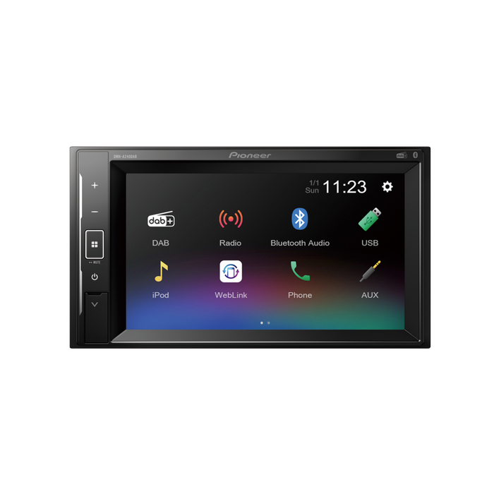 Pioneer DMH-A240DAB Mechless 6.2” Clear Resistive Touchscreen Multimedia Player