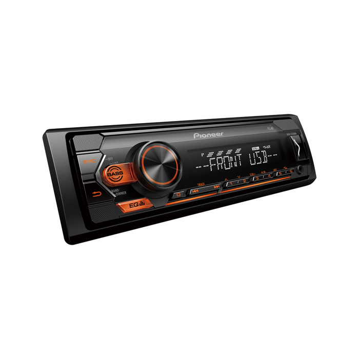Pioneer MVH-S120UBA 1-Din Mechless Car Stereo with USB and AUX in Amber Illumination