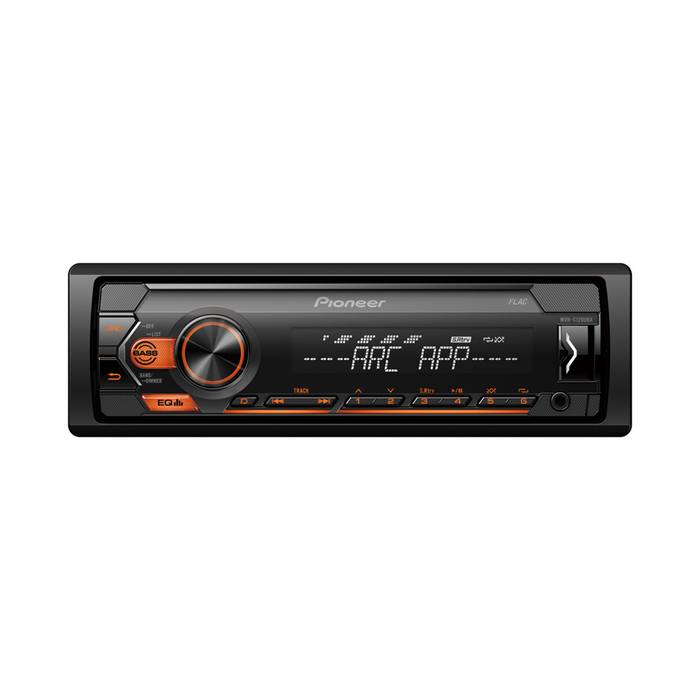 Pioneer MVH-S120UBA 1-Din Mechless Car Stereo with USB and AUX in Amber Illumination