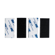 Two strips of 3M VHB tape with adhesive on a white background