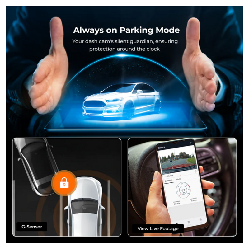 Road Angel Halo Pro 2K Front and 1K Rear Dash Cam with Winter and Parking Mode