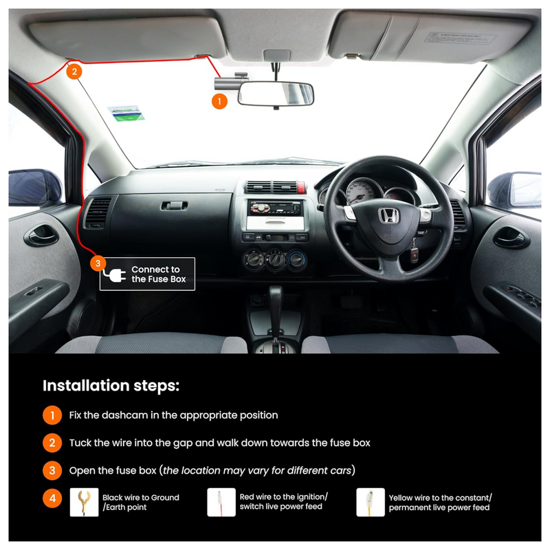 Road Angel Hard Wiring Kit for Road Angel Halo Go, Drive and Pure One