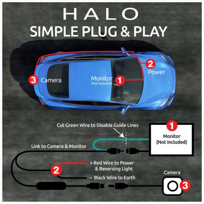 Road Angel RA8100 Universal Reversing Camera