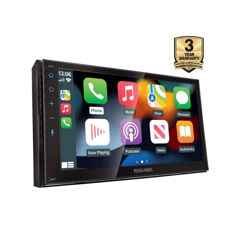 Road Angel RA-X621BT 7" Touchscreen Car Stereo with Apple CarPlay and Android Auto