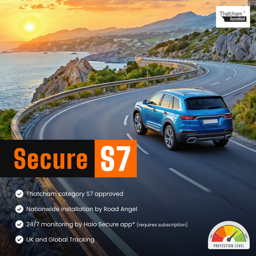 Road Angel Secure S7 Thatcham Category S7 Approved GPS Vehicle Tracker with Real-Time Tracking and Theft Alerts