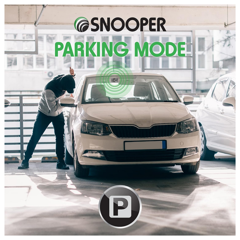 Snooper MY-CAM RFC2 1080p Full HD Dash Camera with 720p Rear Camera, 3" LCD Screen, Integrated Speaker, Loop Recording, GPS, Parking Mode & Wi-Fi