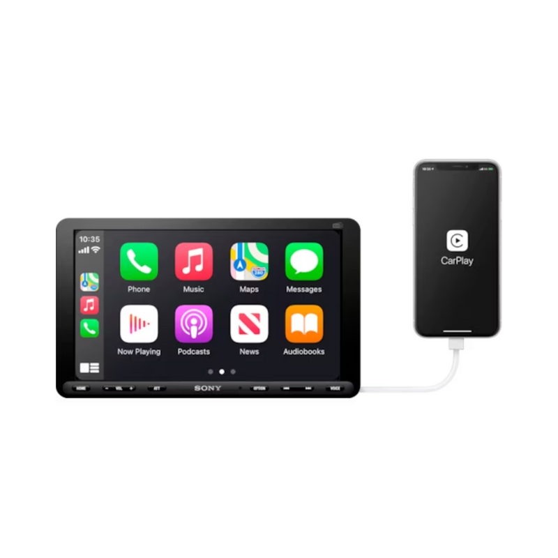 Buy Sony XAV-AX8150 8.95" floating screen car stereo with DAB, Apple CarPlay, Android Auto & WebLink Cast. Premium infotainment upgrade.