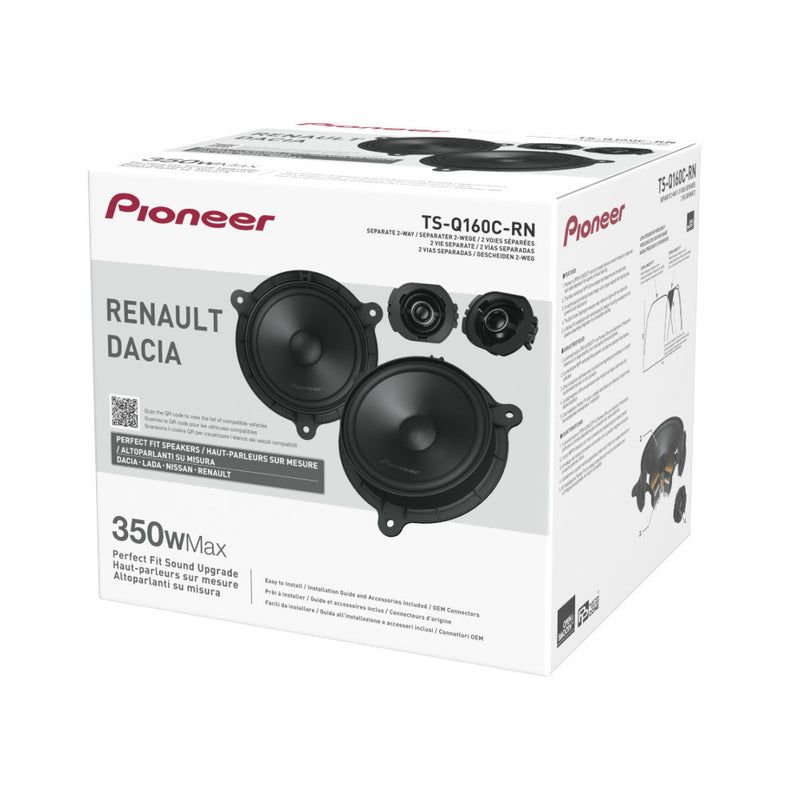 Pioneer TS-Q160C-RN 6.5-inch 350W 2-Way Component Speaker System for Renault Vehicles