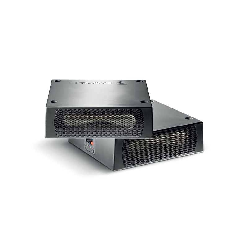 Focal ISUB Twin under seat passive subwoofer 2x100W RMS compact car audio bass upgrade system slim design