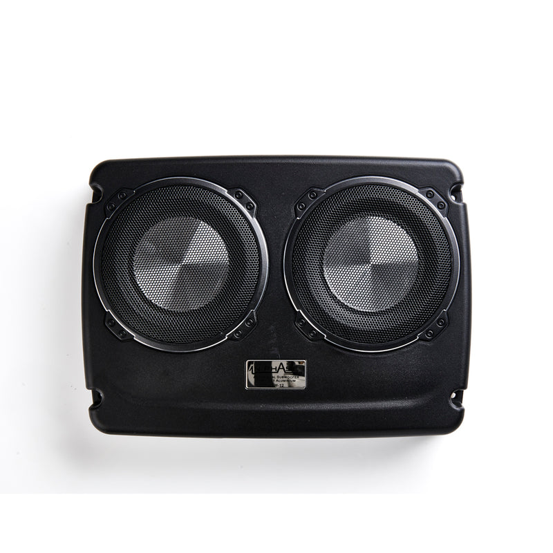 In Phase USW12 Car Audio 600W 12" Underseat Ultra Slim Compact Active Subwoofer System, Die-Cast Aluminium