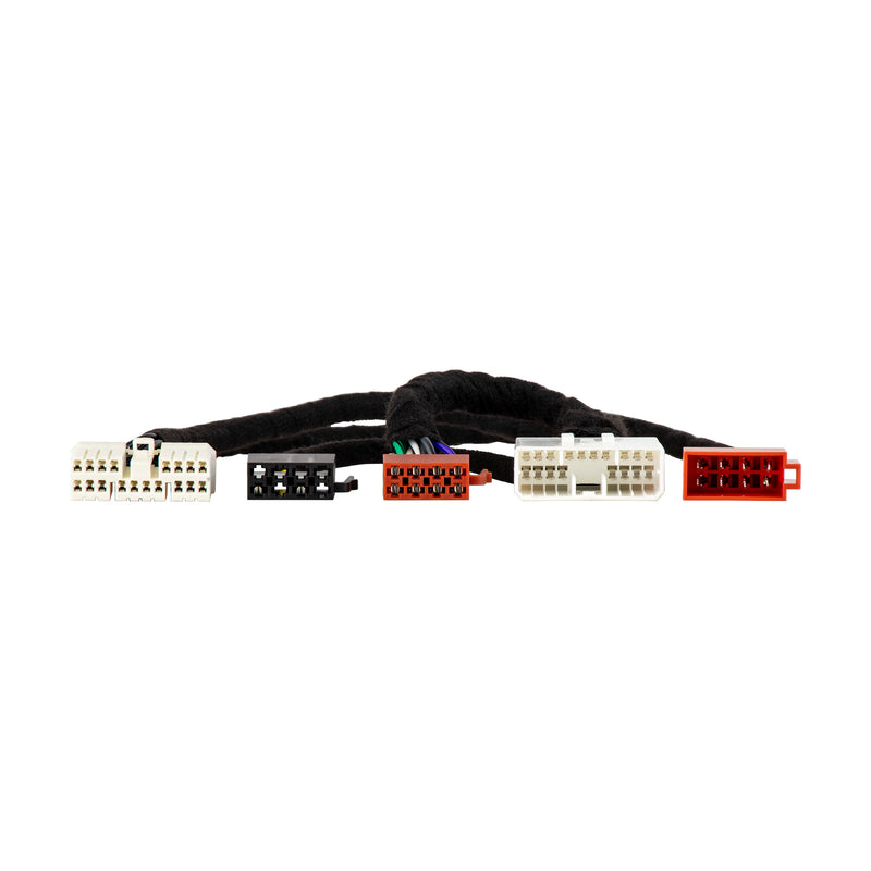 Set of electronic connectors on a white background