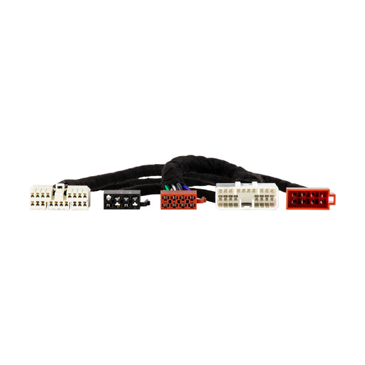 Set of electronic connectors on a white background