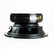 Black speaker driver with 'Phoenix Gold' branding on a white background