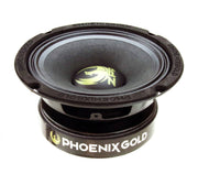 Speaker with 'Phoenix Gold' branding on a white background
