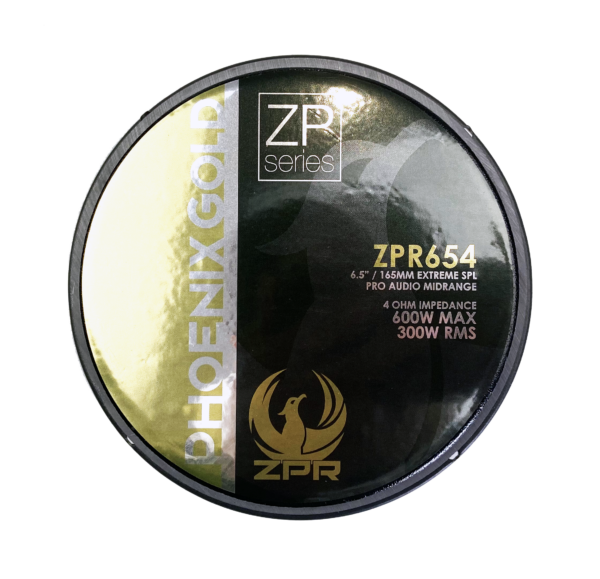 ZPR series pro audio midrange driver with gold and black design
