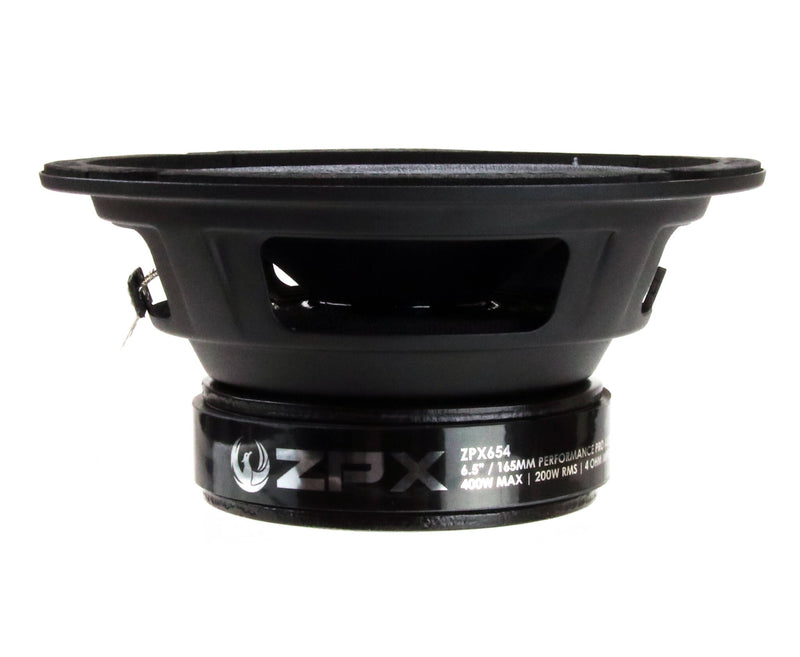 Black speaker driver with 'ZPX' branding on a white background