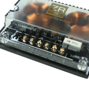 Close-up of a ZR series Phoenix Gold electronic component on a white background
