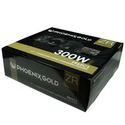 Phoenix Gold speaker packaging with '300W' and 'ZR65CS' text on a white background