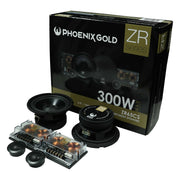 Phoenix Gold ZR series car speakers with packaging on a white background
