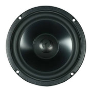 Black speaker cone on a white background