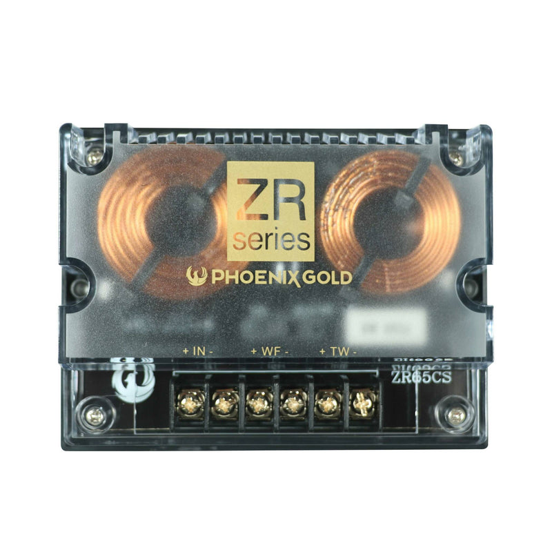Electrical component with 'ZR series Phoenix Gold' branding on a white background