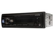 Alpine UTE-301BT 1-DIN mechless digital media car stereo with Bluetooth 5.2, USB and AUX connectivity.