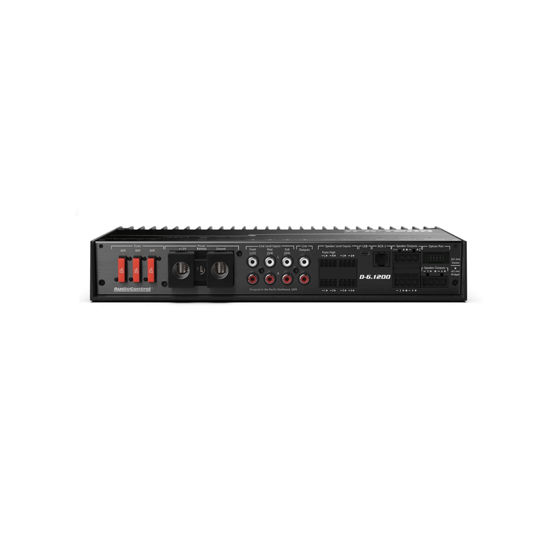 AudioControl D-6.1200 high-power 6 channel dsp matrix amplifier with accubass®
