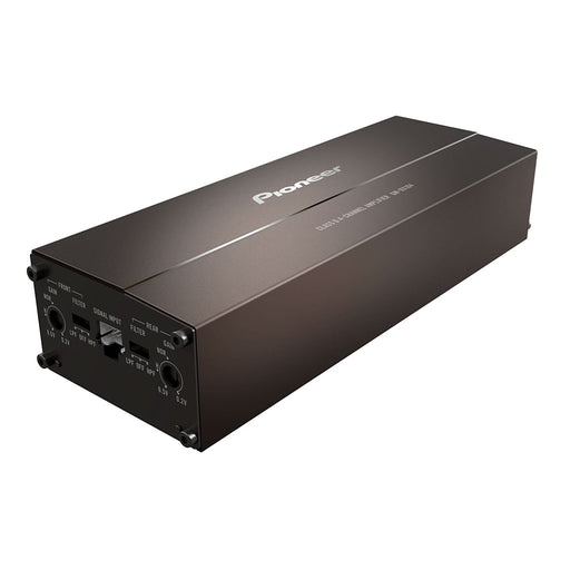 Pioneer GM-DX104 compact 4-channel Class D car audio amplifier with 400W maximum power and 45W RMS per channel.